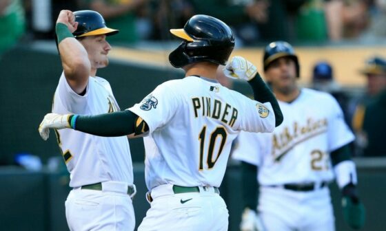 Athletics' Chad Pinder last man standing from previous rebuild