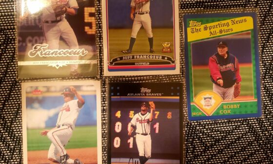 Bought 4 Jeff Francouer cards for $1 total and the seller threw in a free Bobby Cox