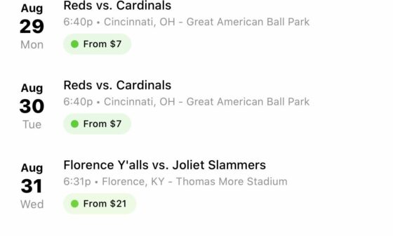 Is it common that Florence Y’all tickets cost more than Cincinnati Reds tickets?