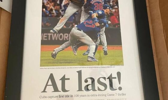 2016 chicago cubs world series champions poster.Got today.