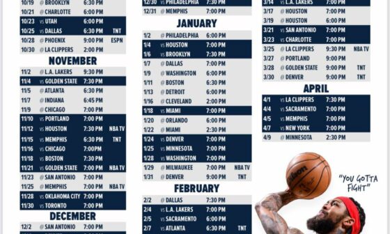 Actual 2022-23 Pelicans Schedule