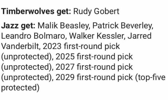 If you went back in time to late June and posted this trade idea in the NBA and Timberwolves subreddits, what kind of reactions would you get?