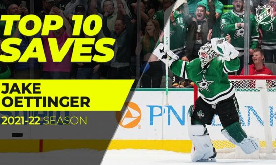Top 10 Jake Oettinger Saves from 2021-22 | NHL