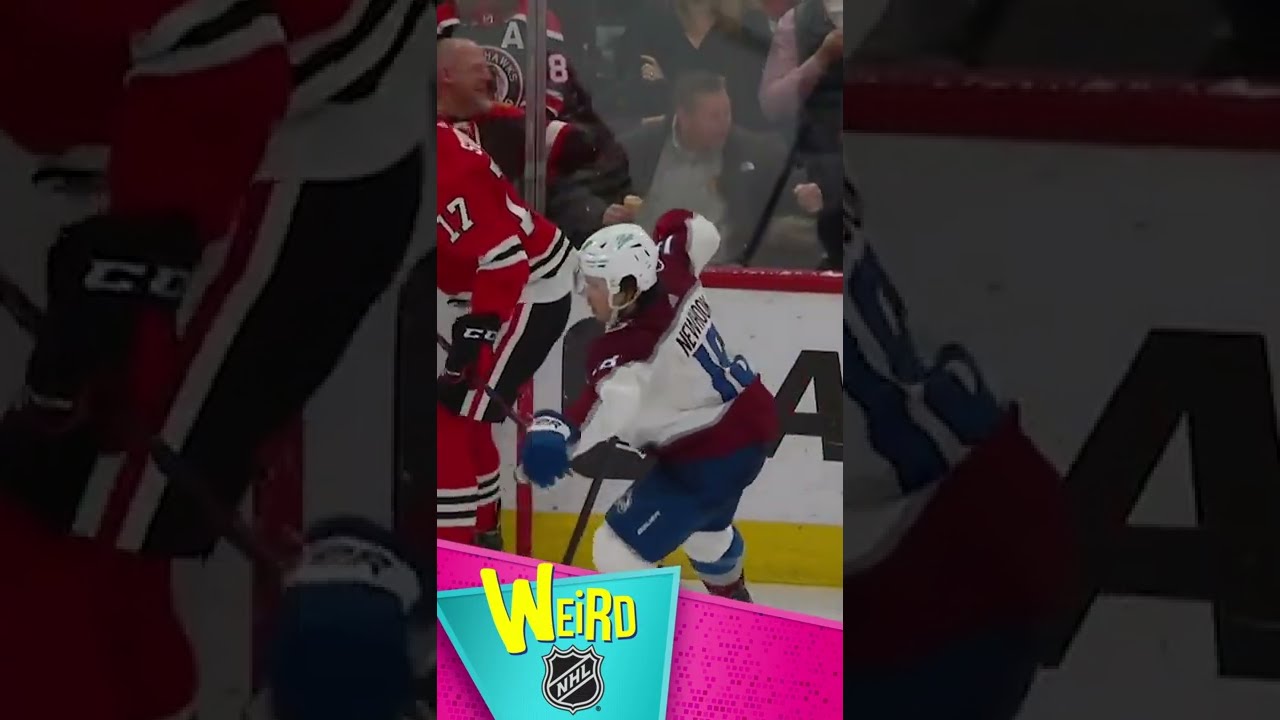 "I told you not to put it up there!" 🍺 | Weird NHL #shorts