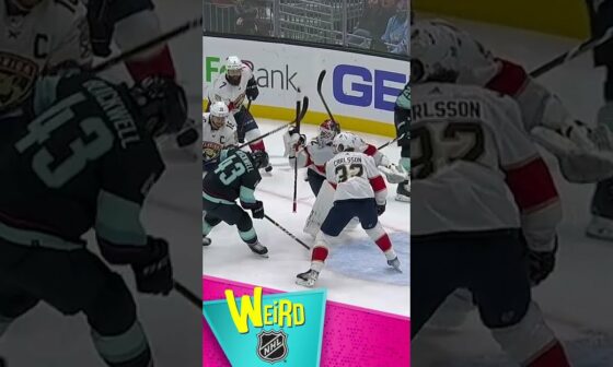 "What a weird goal this is!"  | Weird NHL #shorts