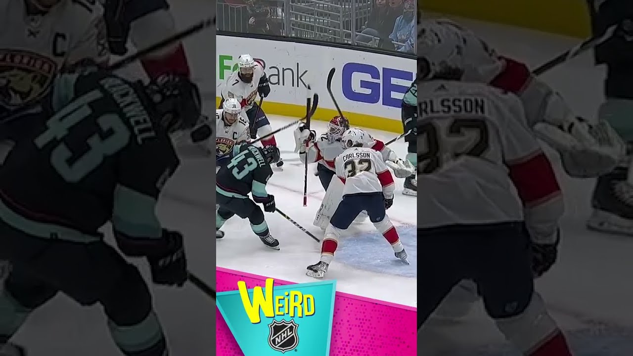 "What a weird goal this is!"  | Weird NHL #shorts