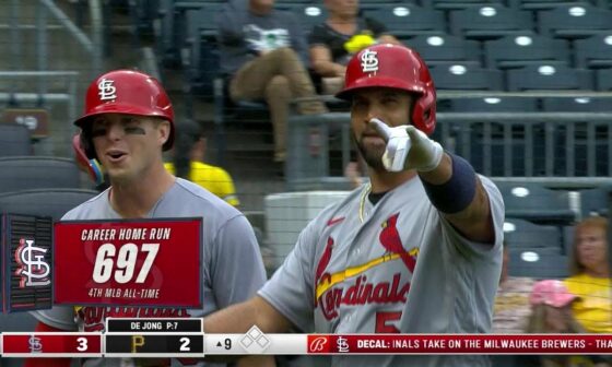 Albert Pujols goes ON FIRE to pass Alex Rodriguez for 4th all-time in homers!! (His last 10 homers!)