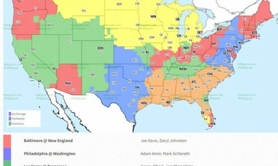 FOX Announcers for Lions at Vikings - Week 3 + other game maps