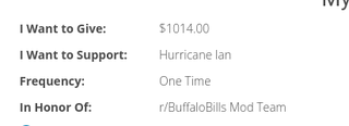 Sending our love from r/BuffaloBills - we're all rooting for your safety and your homes in the Wake wake of Ian.