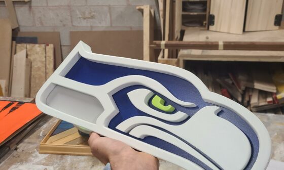 Made this Seahawk logo for a friend the other day! Go Hawks!
