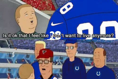 how I felt watching with Colts fans this weekend