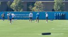 [Daniel Popper] Justin Herbert stretching at practice (wait for the awkward wave at the end when he sees me recording)
