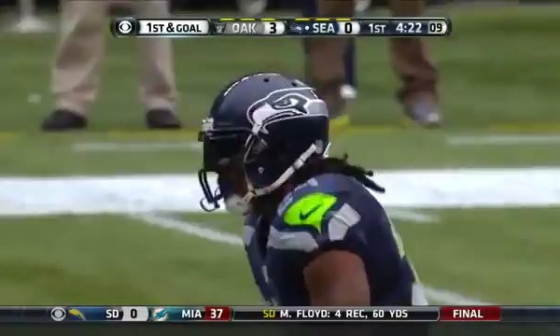 [Highlight] Beast Mode drags Raiders defenders into the end zone and Kevin Harlan goes nuts (Week 9, 2014)