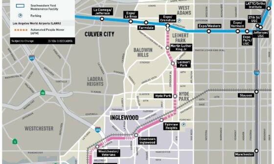 New metro line opening 10/7. Anyone know how far of a walk downtown Inglewood is from SoFi?
