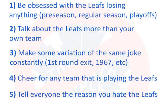 Step-By-Step Guide to Hating the Leafs
