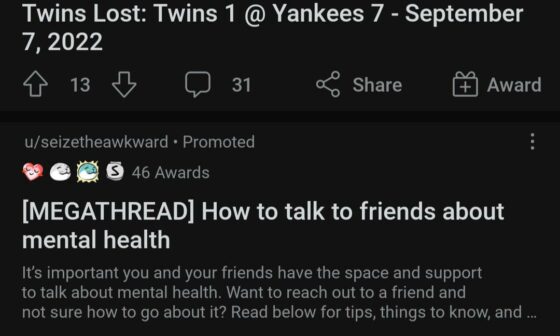 I think Reddit is trying to tell me something.