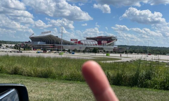 Had a layover in KC, rented a car to post this (wife's finger).