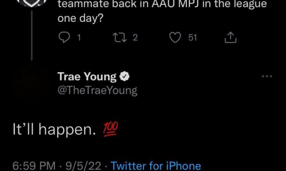 Trae Young says he will play with MPJ one day… MPJ to the Hawks?