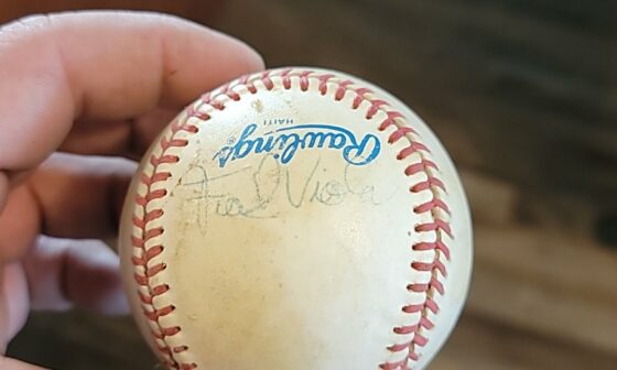 Found a ball in my mom's cupboards, she said she got it signed in 1986 at a twins game