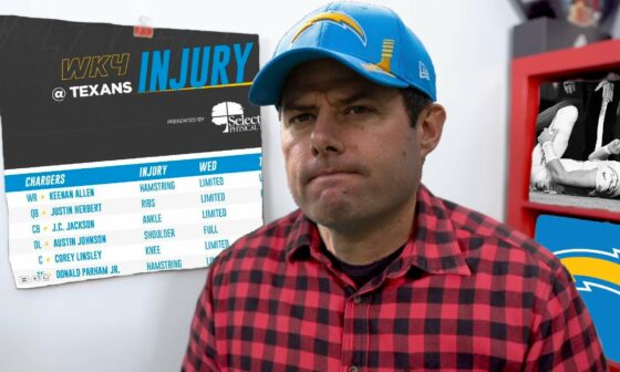 Hey guys, Brandonthony Staletano here. And this new injury report by the Chargers, it’s not good.
