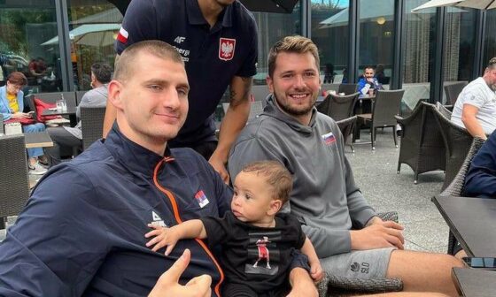 Luka and Jokic hanging out at eurobasket