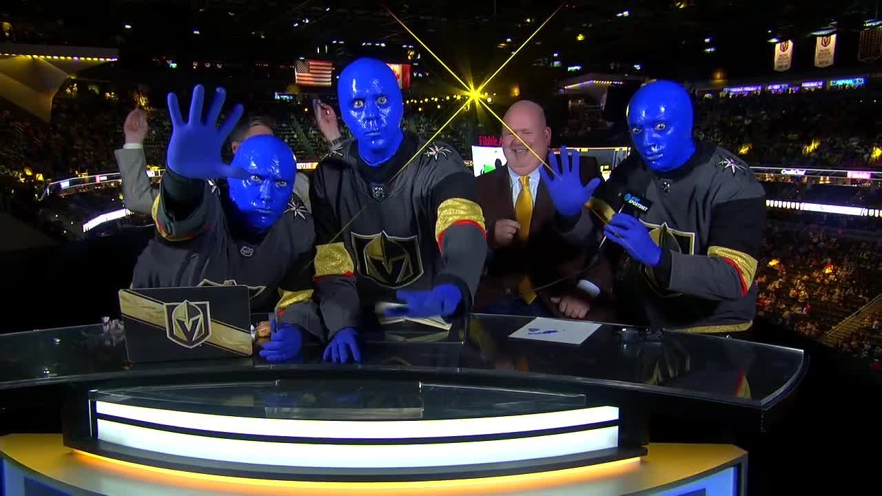 Blue Man Group invade the Vegas intermission
