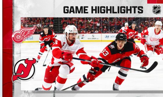Red Wings @ Devils 10/15 | NHL Highlights 2022