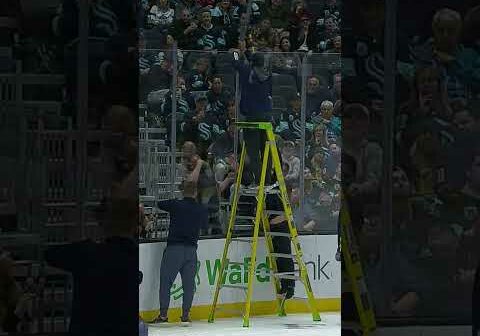 Maintenance crew gets the job done, crowd goes wild