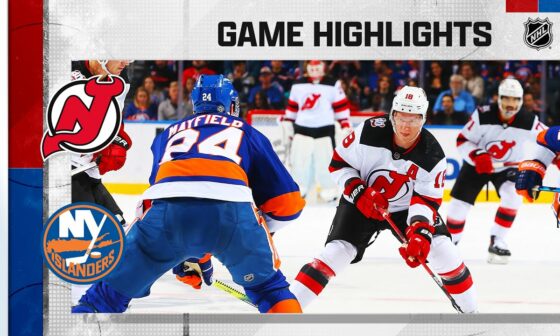 Devils @ Islanders 10/20 | NHL Highlights 2022