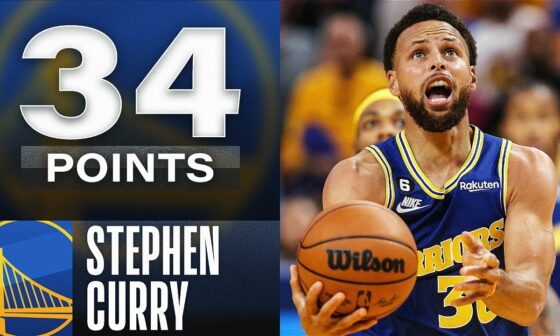 Stephen Curry's 34-PT Performance - 5 Made Threes 👀
