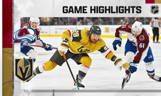Avalanche @ Golden Knights 10/22 | NHL Highlights 2022