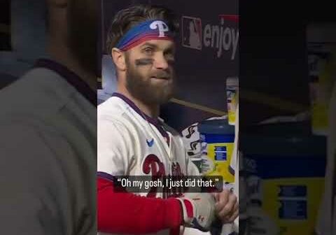 Bryce Harper hit the homer that sent the Phillies to the World Series, and his reaction was amazing
