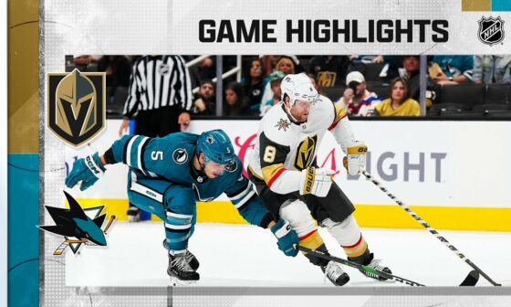 Golden Knights @ Sharks 10/25 | NHL Highlights 2022