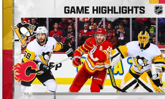 Penguins @ Flames 10/25 | NHL Highlights 2022