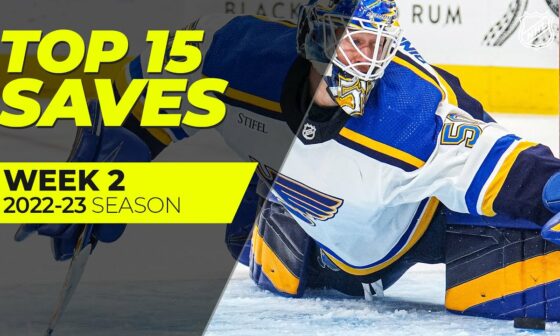 Top 15 Saves from Week 2 of the 2022-23 NHL Season