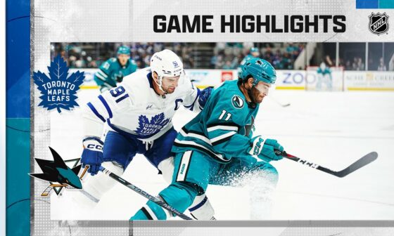Maple Leafs @ Sharks 10/27 | NHL Highlights 2022