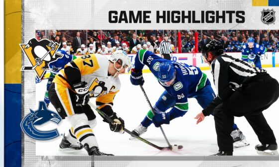 Penguins @ Canucks 10/28 | NHL Highlights 2022