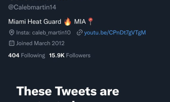 Caleb Martin's Twitter Account Is Locked