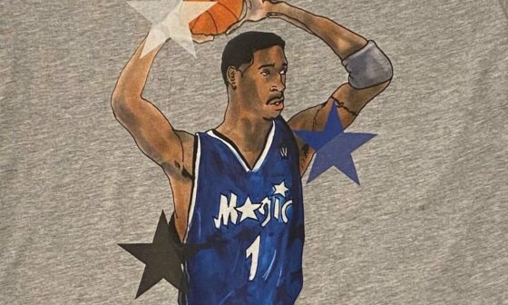 Made a shirt inspired by the T-MAC era, hand drawn by me