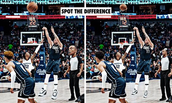 It's another off day for the Mavs, so let's play Spot the difference in these 2 images from Saturday night. Can you find all 7 differences?