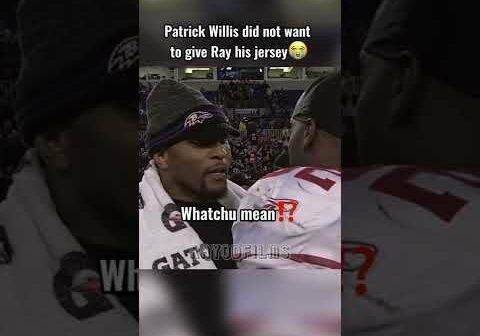 Patrick Willis did not want to give Ray Lewis his jersey lol