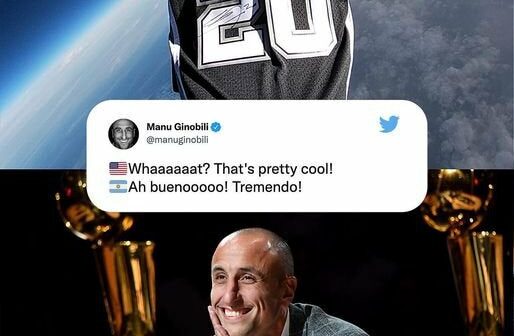 They sent Manus jersey to space!