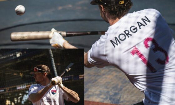 Jake in the Alex Morgan jersey during batting practice!