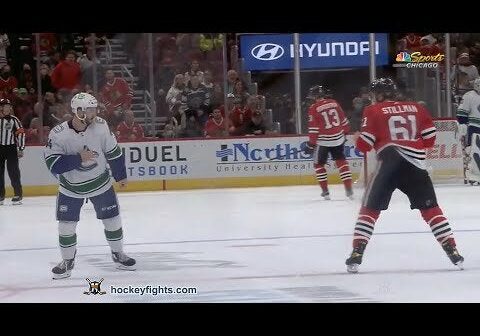 Since Riley Stillman was traded to the Canucks, I thought I'd share this fight he had against Burroughs from last season.