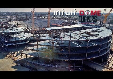 LA Clippers $2 Billion Intuit Dome Aerial Drone Construction Tour