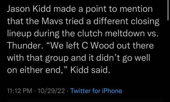 What y’all think? Seems like Kidd is throwing him under the bus here.