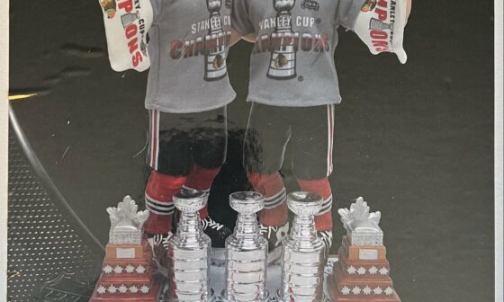 Does anyone have one of these bobblehead sets with Kane and Toews from the 2015 championship?