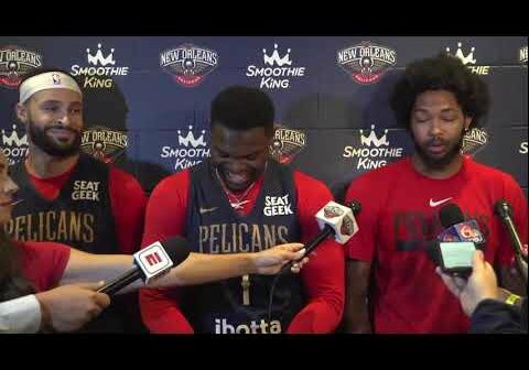 Larry Nance Jr., Zion Williamson, and Brandon Ingram recap Open Practice | New Orleans Pelicans