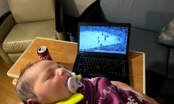 24hrs old and caught her first blues game from the hospital last night. LGB