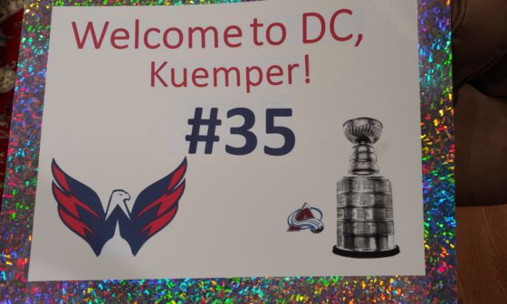 I'm excited to welcome Kuemper to the DC area at tomorrow's game